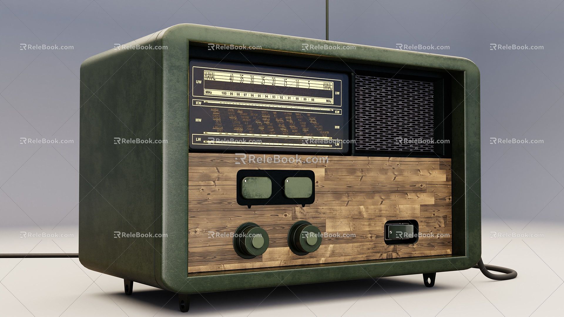 Retro Speaker Radio Radio TV 3d model