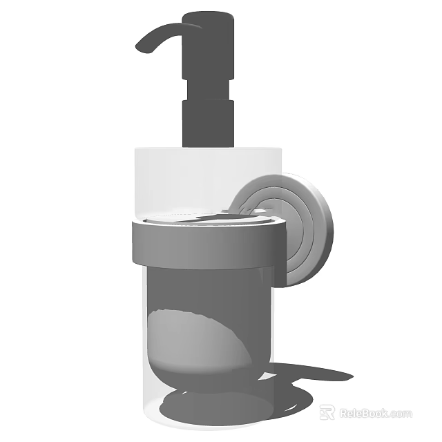 Modern Bathroom Accessories Wall Mounted Storage Container With Lid And Holder 3d model 