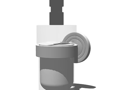 Modern Bathroom Accessories Wall Mounted Storage Container With Lid And Holder 3d model