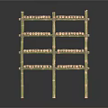 Eco Friendly Bamboo Shelf With Multiple Woven Layers And Stable Structure