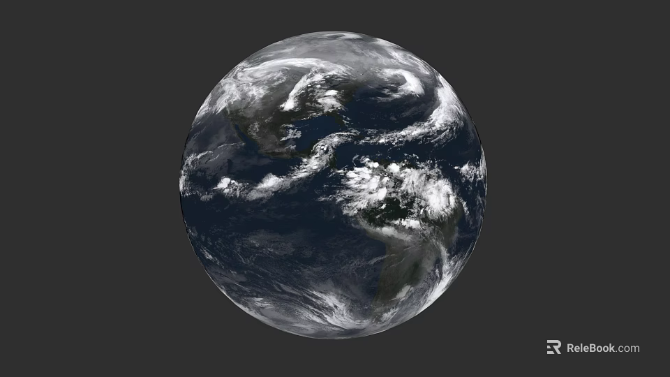 Detailed Earth View From Space Cosmic Perspective Of Blue Planet In Astronomy 3d model 