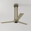 Ceiling Air Conditioner Fan with Modern Metal Blades and Cylindrical Design for Home Cooling