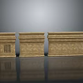 Stone guardrail bridge rail Chinese ancient building guardrail ancient building guardrail 3d model