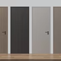 Four Stylish Wooden Hinged Doors in Various Colors for Interior Design