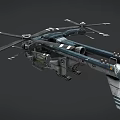 Detailed Helicopter 3D Model Featuring Twin Rotor Mechanical Structure And Cockpit Design 3d model