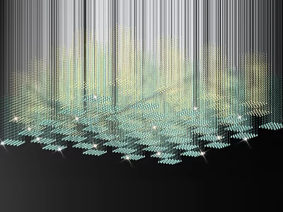 Modern crystal chandelier crystal lamp 3d model