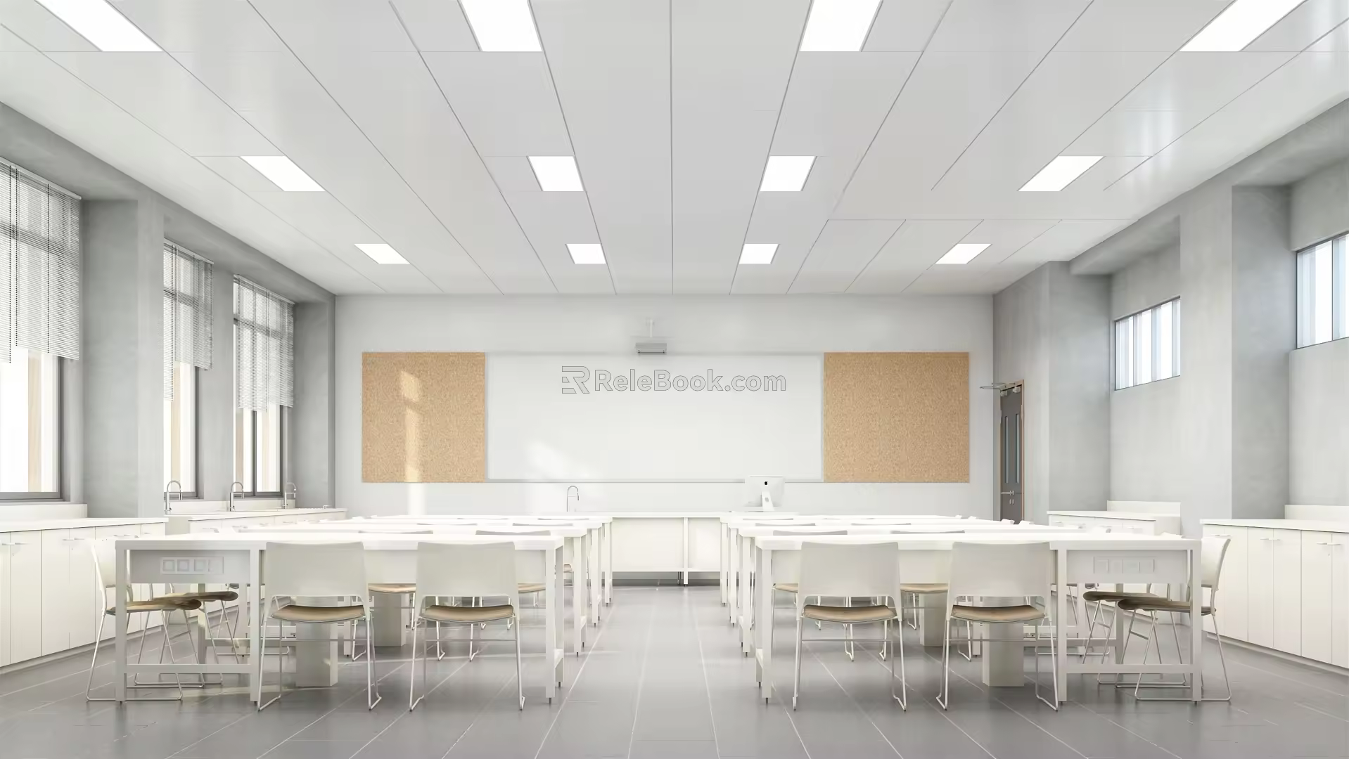 Science Room Modern Classroom 3d model