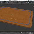 Wooden Cutting Board With Smooth Surface And Natural Grain For Kitchen Use