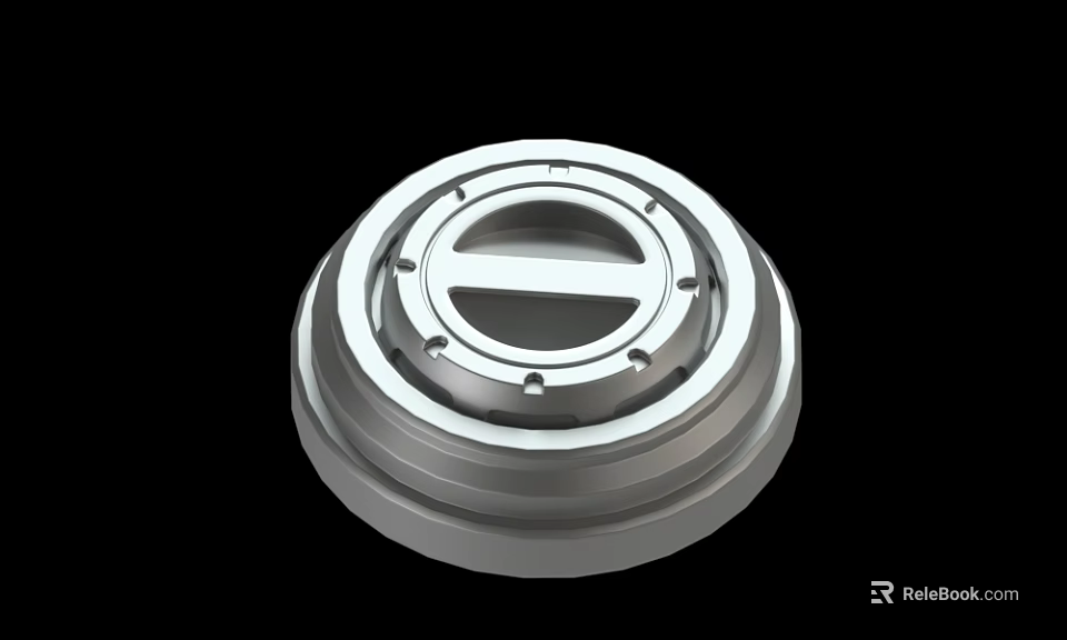 Metal Circular Bearing Mechanical Component With Inner Outer Ring And Industrial Design 3d model