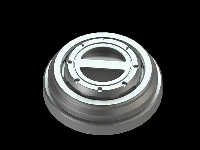 Metal Circular Bearing Mechanical Component With Inner Outer Ring And Industrial Design 3d model