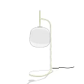 Modern Minimalist Table Lamp With Curved Stand And Round Lampshade For Home Decor