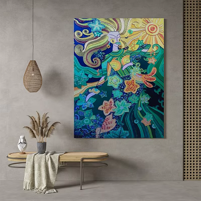 Modern Abstract Painting Abstract Hanging Painting 3d model Modern Abstract Painting Abstract Hanging Painting 3d model