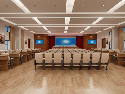 Modern Chamber General Assembly Hall Auditorium Meeting Room 3d model