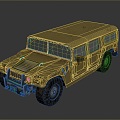 Bulletproof Car Armed Jeep Armed Car Armed Bulletproof Car Military Jeep Off-road Jeep Humvee 3d model