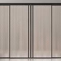 Modern Sliding Doors Design With Glass Panels And Black Frames For Home