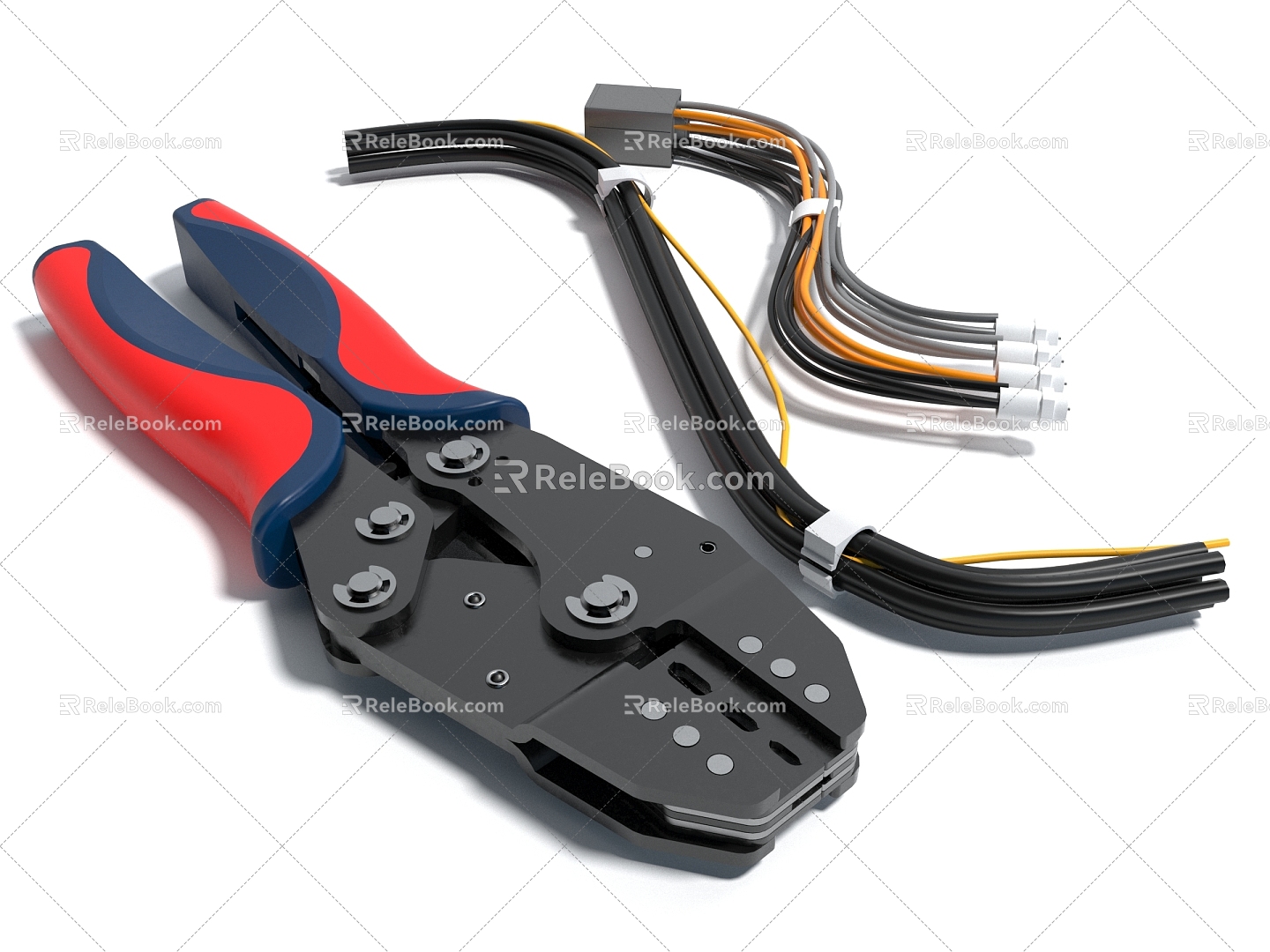 Style hardware tool pliers net wire pliers electrician pliers 3d model