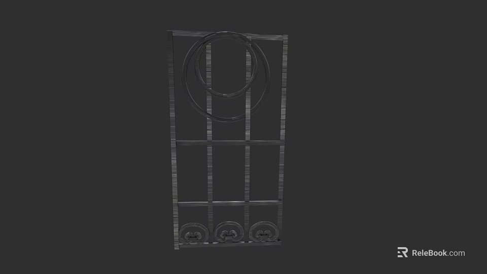Modern Sofa Coffee Table Set With Grid Design And Circular Elements 3d model 