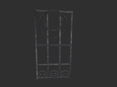 Modern Sofa Coffee Table Set With Grid Design And Circular Elements 3d model