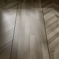 Wooden Floor Components Showcasing Herringbone And Straight Lay Patterns In Light Oak Tone 3d model