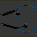 Stylish Wireless boAt Loop Neckband Audio Headphones Blue And Black Sound