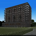 Modern Residential Building With Light Facade Multiple Balconies And Green Landscaping