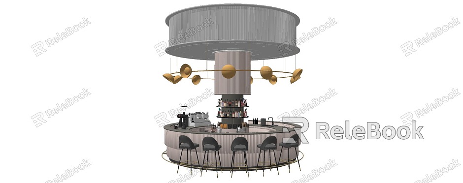 Modern Bar Operating Table Wine Bottle Wine Rack Combination Bar Counter Bar Stool Dining Table and Chair Combination Wine Bottle Wine Glass Combination model