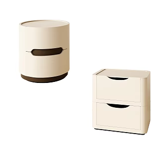 Modern Cream Style Bedside Table Children's Room Bedside Table Round Bedside Table Round Bedside Table Round Bedside Table 3d model