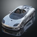 Silver Convertible Sports Car With Two Seater Sleek Design And Modern Exterior