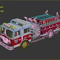 Red And White Fire Truck With Equipment Ladder And Number 31 1 On Shiny Surface
