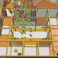 Indoor Playground Equipment With Colorful Balls Yellow Frames And Safety Nets