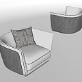 Modern Single Sofa Sofa Chair Leisure Chair Coffee Chair 3d model