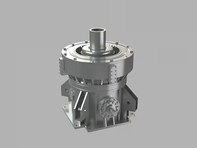 Industrial High Strength Gearbox Metal Precision Shaft And Base For Mechanical Transmission Systems 3d model