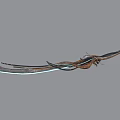 Futuristic Weapon With Blue Glowing Blade And Intricate Decorative Design