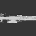 Black Tactical Rifle with Mounted Scope Detachable Magazine and Tactical Grip Modern Design