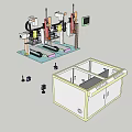 Industrial Mechanical Device 3D Model With Components And Control Panel Structure 3d model