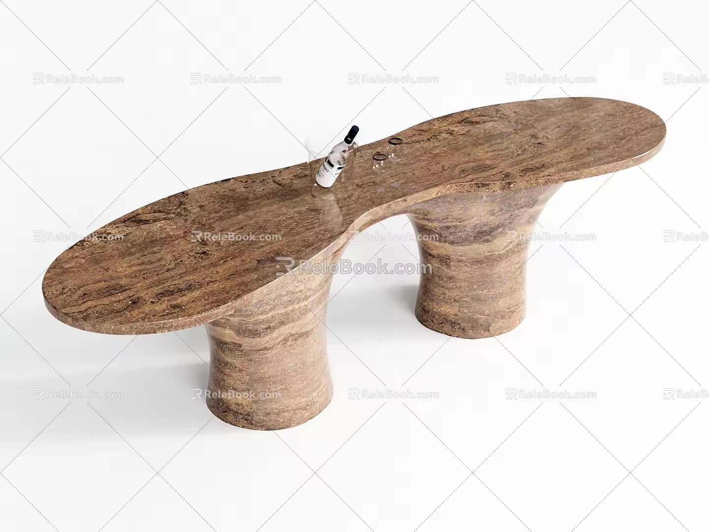 Reception Desk Desk Leisure Table Sharing Table Dining Table Bar Table Ornaments Arc Dining Table Round Table 3d model