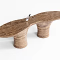 Reception Desk Desk Leisure Table Sharing Table Dining Table Bar Table Ornaments Arc Dining Table Round Table 3d model