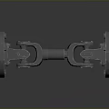 Heavy Duty Industrial Metal Universal Joint With Flanged Ends And Mechanical Components