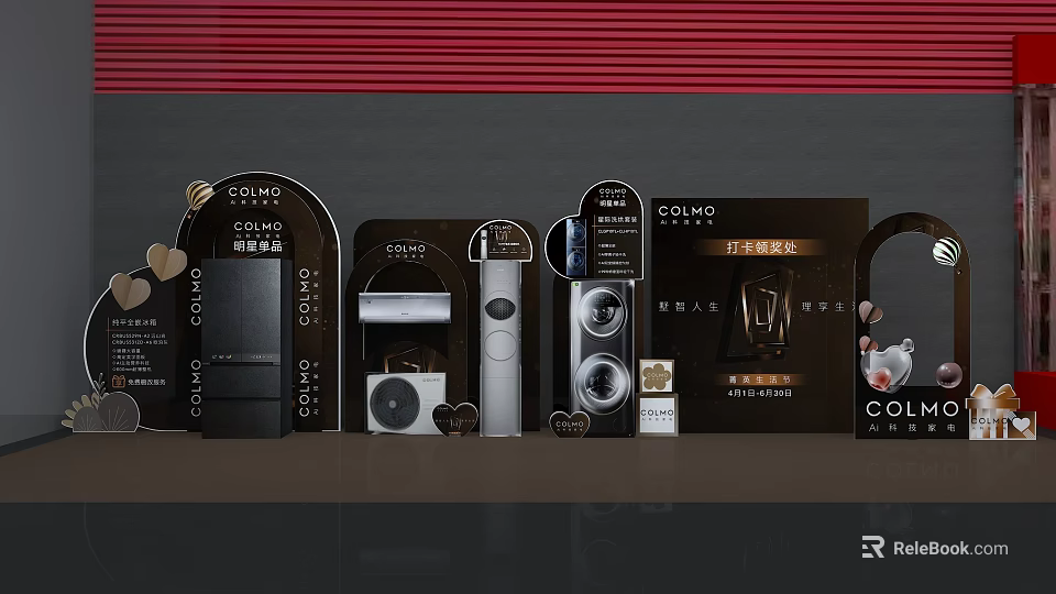 COLMO Modern Home Appliances Collection With Various Models And 3d model