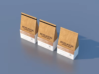 Revelation Cosmetics Packaging Boxes With Minimalist Design And Branding 3d model
