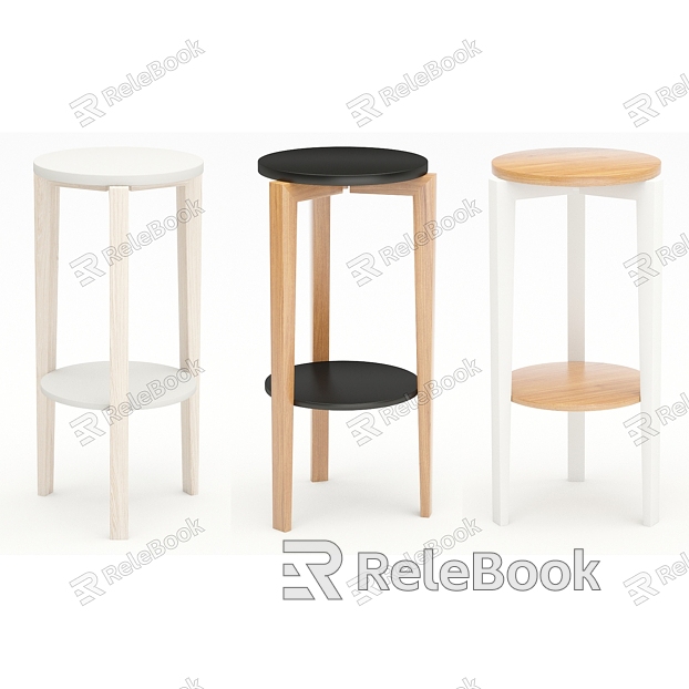 Modern Bar Stool Wooden Chair model