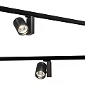 Modern Black Track Mounted Downlights And Spotlights For Home Lighting Design