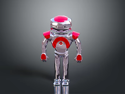 Robot Assistant Small Robot Butler Robot Butler Figure Game Figure 3d model