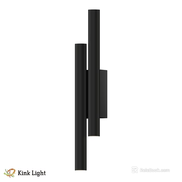 Modern Black Vertical Wall Sconce With Sleek Minimalist Design And Metal Structure 3d model 