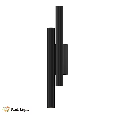 Modern Black Vertical Wall Sconce With Sleek Minimalist Design And Metal Structure 3d model