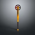 Yellow Hand Tool With Red Gear Wheel And Black Yellow Handle Design