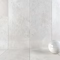Light Colored Textured Wall Tiles With Modern Smooth Sphere Decor Element 3d model