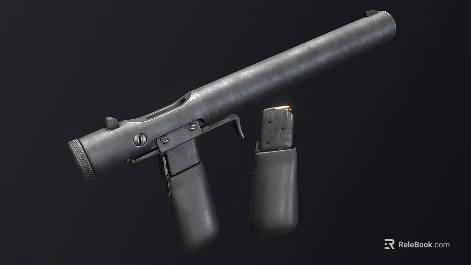 Detailed Black 3D Rendered Pistol With Detachable Magazine And Textured Grip 3d model 