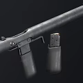 Detailed Black 3D Rendered Pistol With Detachable Magazine And Textured Grip