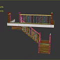 Elegant Wooden Staircase Design With Handrail Balustrade And Sturdy Steps
